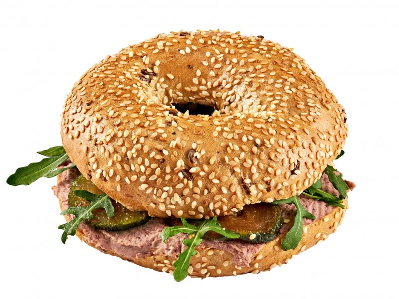 Bajgiel z Pasztetem z Czerwonej Fasoli