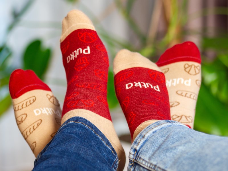 Skarpetki z logo w pudełku