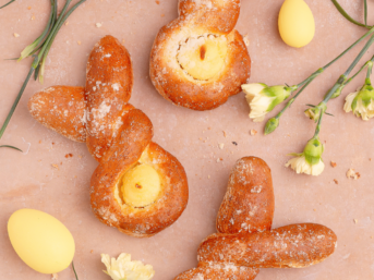 BEZGLUTENOWA Drożdżówka Zając z Budyniem 90 g