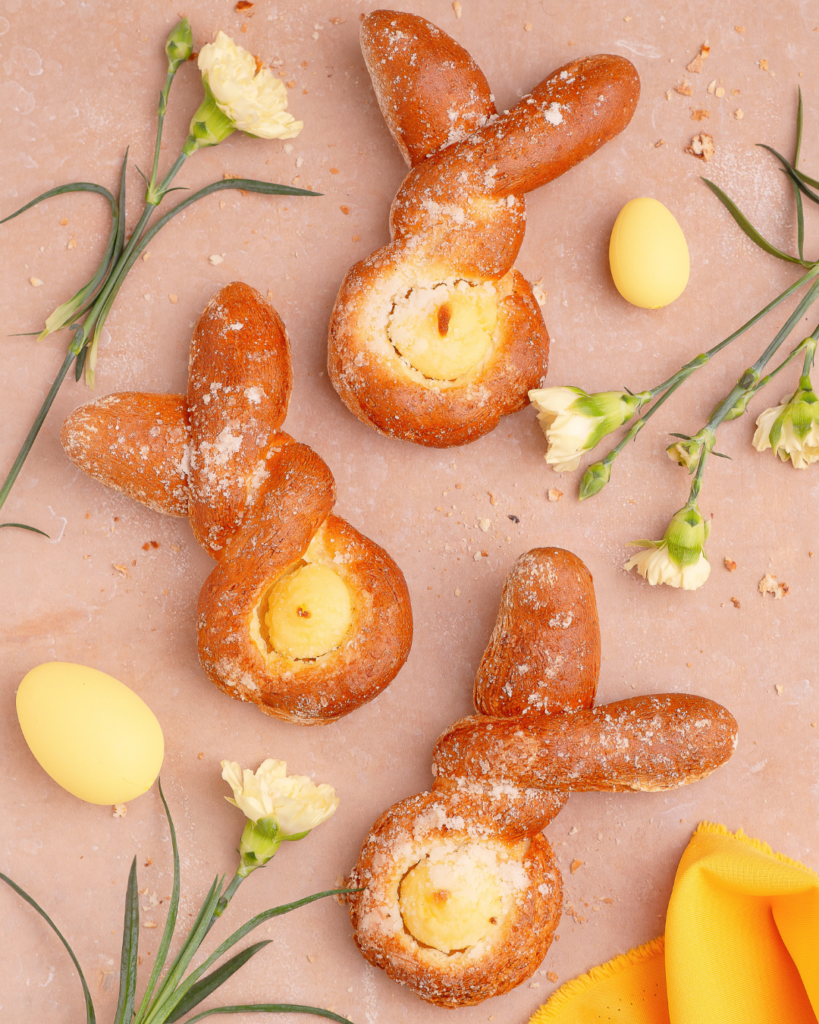 BEZGLUTENOWA Drożdżówka Zając z Budyniem 90 g