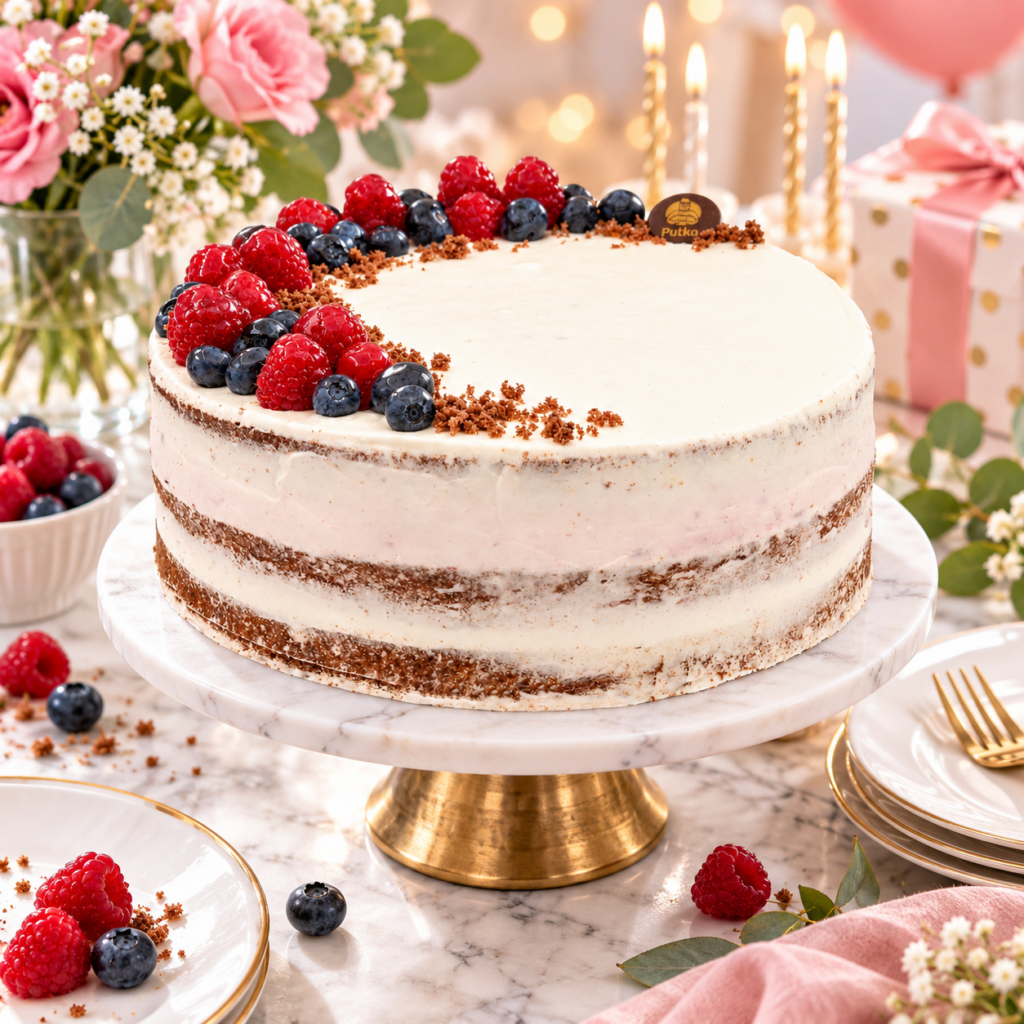 BEZGLUTENOWY Tort Owoce Lasu 1,5 kg