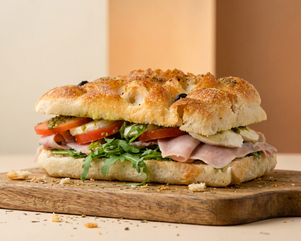 Focaccia z Pieca z Szynką Cotto i Mozzarellą 290 g