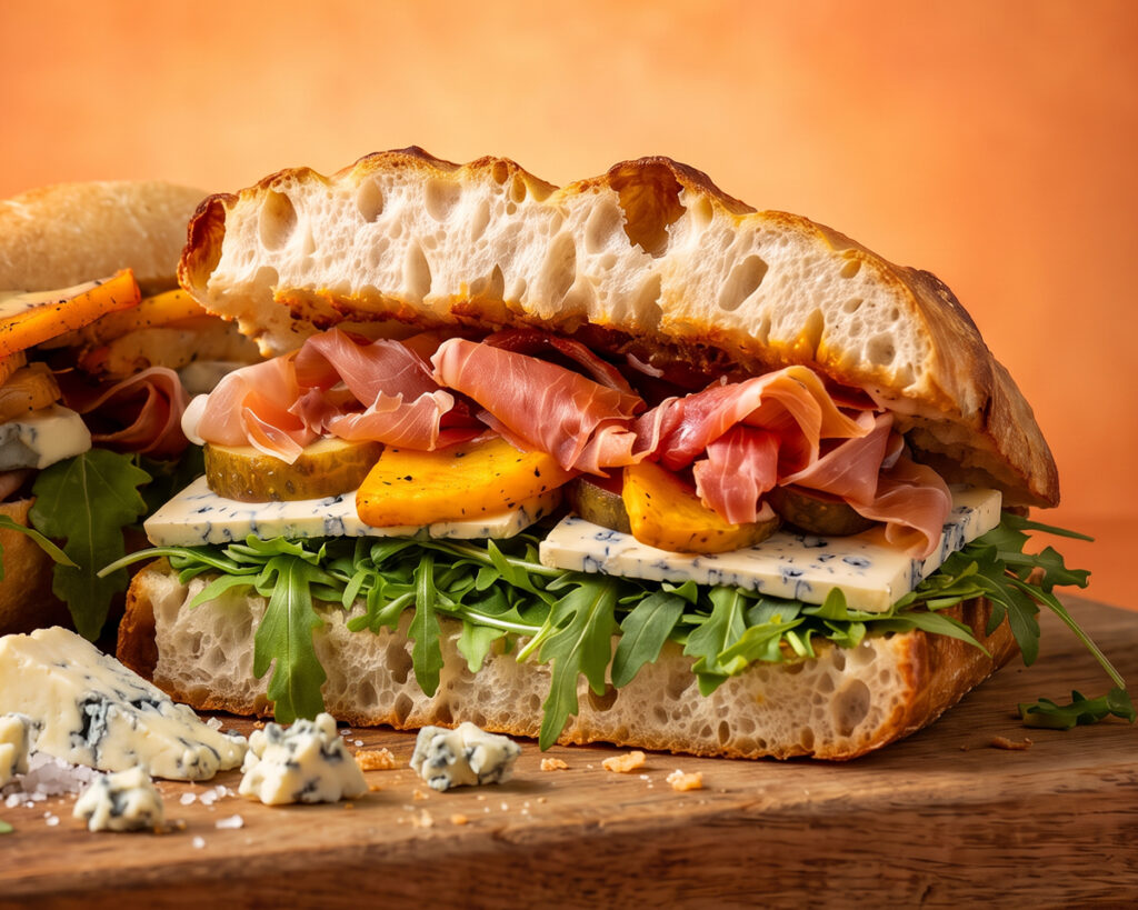 Focaccia z Dynią i Szynką Dojrzewającą